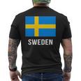スウェーデン スウェーデンの国旗 メンズTシャツ バックプリント