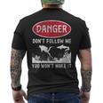 スキューバダイビング ダイバー Danger Don't Follow Me You Won't Make It メンズTシャツ バックプリント