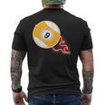 スヌーカー ビリヤードボール No9 プールプレーヤー メンズTシャツ バックプリント