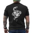 スネークラップアラウンドアップル タトゥーアート メンズTシャツ バックプリント