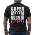 スーパー・ママ 1957年生まれ ママ 誕生日 1957年 誕生日 1957年 メンズTシャツ バックプリント