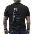 セクシー アニメ レース ガール 長袖tシャツ メンズTシャツ バックプリント