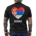 セルビア国旗シャツ メンズTシャツ バックプリント