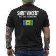 セントビンセントおよびグレナディーン諸島国旗セントビンシー メンズTシャツ バックプリント