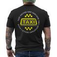 タクシードライバーと皮肉キャブ運転 面白いタクシードライバー メンズTシャツ バックプリント