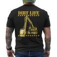 ダートライフ 建設掘削機 重機 オペレーター メンズTシャツ バックプリント