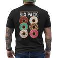 チェックアウトおれのシックスパックおもしろドーナツ メンズTシャツ バックプリント