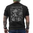チェーンソー 木こり アーボリスト 木工士 ヴィンテージ 特許プリント メンズTシャツ バックプリント
