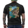 チャオ・ア・ベラ イタリア アマルフィ海岸 ポジターノ地中海 メンズTシャツ バックプリント