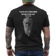 チャールズ・ダーウィンの名言 メンズTシャツ バックプリント