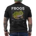 ツノガエル ストリートウェア カエル飼育員 メンズTシャツ バックプリント