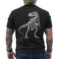 ティラノサウルス レックス スケルトン 化石 恐竜 解剖学 メンズTシャツ バックプリント