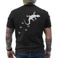 トカゲの跡 クライミング ヤモリ テラリウム 爬虫類 オーナー 長袖tシャツ メンズTシャツ バックプリント