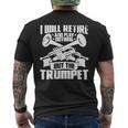 トランペットじいさん吹奏楽団マーチングバンド 長袖tシャツ メンズTシャツ バックプリント