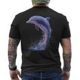 ドルフィンダイバー イルカ 海 かわいい イルカ イルカ メンズTシャツ バックプリント