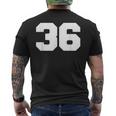 ナンバー36 スポーツジャージプレーヤー 36 ファンフロントプリント 代表チーム メンズTシャツ バックプリント