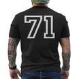 ナンバー71 代表チームスポーツチーム 誕生日 年齢 年 メンズTシャツ バックプリント