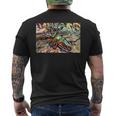 ニジイロクワガタ メンズTシャツ バックプリント
