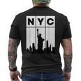 ニューヨークシティ Nyc スカイライン エンパイアステートビル メンズTシャツ バックプリント