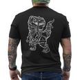 ハロウィン 面白い ミイラ恐竜 メンズTシャツ バックプリント