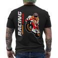 バイクレース Motorcycle Racing メンズTシャツ バックプリント