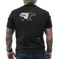 バク-好きな動物園の動物 メンズTシャツ バックプリント