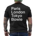 パリ東京ロンドンボウイ ギフトデザイン Bowieouvenir メンズTシャツ バックプリント