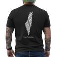 パレスチナのケフィエ地図、パレスチナ、フリーパレスチナ 長袖tシャツ メンズTシャツ バックプリント