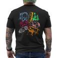 ビデオゲームコンソール コントローラー レトロ 80年代 90年代 アーケードゲーマー メンズTシャツ バックプリント