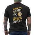 ビリヤード プールプレーヤーボール お父さん 息子 ヴィンテージ 8ボール 9ボール メンズTシャツ バックプリント