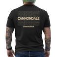 ビンテージキャノンデール、コネチカット州繰り返しテキスト 長袖tシャツ メンズTシャツ バックプリント