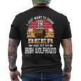 ビールを飲みたいだけです ペット アイリッシュ・ウルフハウンドの愛犬家 メンズTシャツ バックプリント