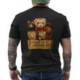 フェレット海賊アドベンチャークルー–面白い動物のパロディポスター メンズTシャツ バックプリント