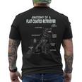 フラットコートレトリバーの解剖学 メンズTシャツ バックプリント