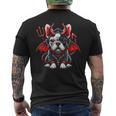 フレンチブルドッグ 悪魔 ハロウィン 鬼 コスチューム 地獄 サタン メンズTシャツ バックプリント