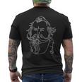 ブラームス 偉大な作曲家 クラシカル ポートレート ギフト メンズTシャツ バックプリント