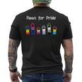 プライド猫好きのための足 Lgbt意識プライド月間 メンズTシャツ バックプリント