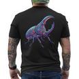 ヘラクレス カブトムシ 昆虫愛好家 昆虫学 カブトムシ 恋人 メンズTシャツ バックプリント