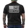 ヘラジカ ハンティング ビンテージフラッグ スレイヤー ハンター メンズTシャツ バックプリント