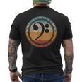 ヘ音記号 Bass Clef Bassoholic ベースギタープレーヤーのベーシストのコレクターのためのギフトbass メンズTシャツ バックプリント