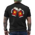 ベトナム国旗ビールジョッキ クールなベトナムビール メンズTシャツ バックプリント