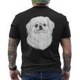 ペキニーズドッググラフィックペットアートペキニーズ。 メンズTシャツ バックプリント