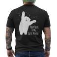 ホッキョクグマは私の精神 動物 かわいい シロクマ好き メンズTシャツ バックプリント