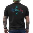 ボリュームvu メーター ビンテージ オーディオ エンジニア レコーディング メンズTシャツ バックプリント