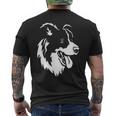 ボーダーコリー 犬 いぬ ボーダーコリー グッズ メンズTシャツ バックプリント