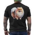 ポメラニアン犬 長袖tシャツ メンズTシャツ バックプリント