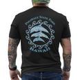 ポリハレ州立大学公園 ハワイ部族 イルカ 海の動物 メンズTシャツ バックプリント