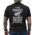 マコ サメの歯 おもしろい 海 メンズTシャツ バックプリント