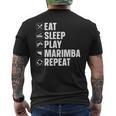 マリンバイートスリーププレイマリンバ メンズTシャツ バックプリント