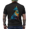 マンチェスター テリア犬のレトロなデザイン メンズTシャツ バックプリント